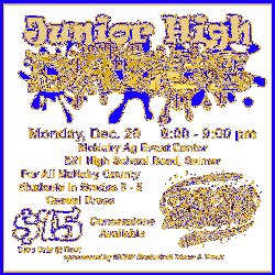 New Year's Dance - McNairy County jr high students (6th-8th graders)
